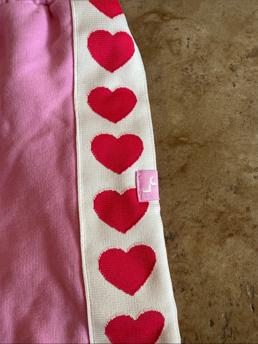 JOY LAB Pink Heart-Trim sweat Pants - Picture 2 of 3